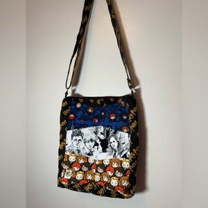 Harry Potter Themed Crossbody Bag - Black, Blue, Red Accents